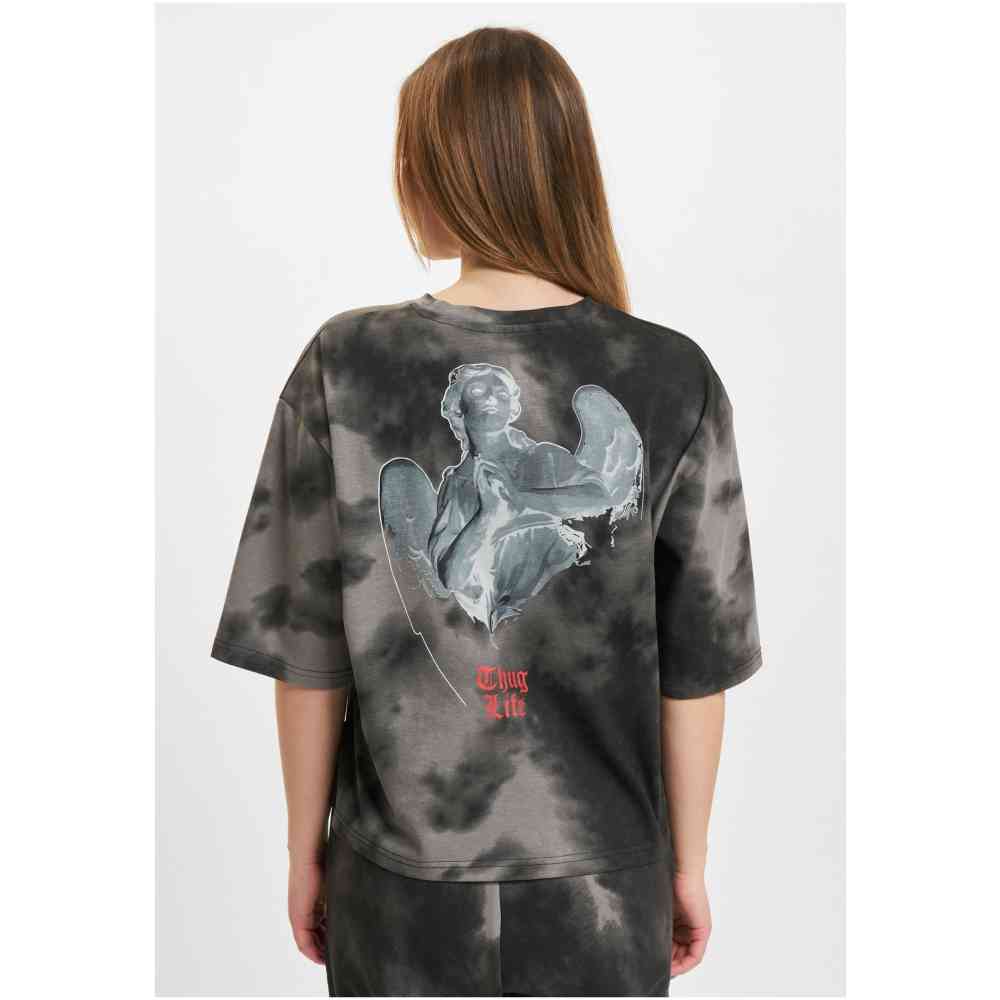 Thug Life - Sky Dames Tshirt - Zwart/Grijs